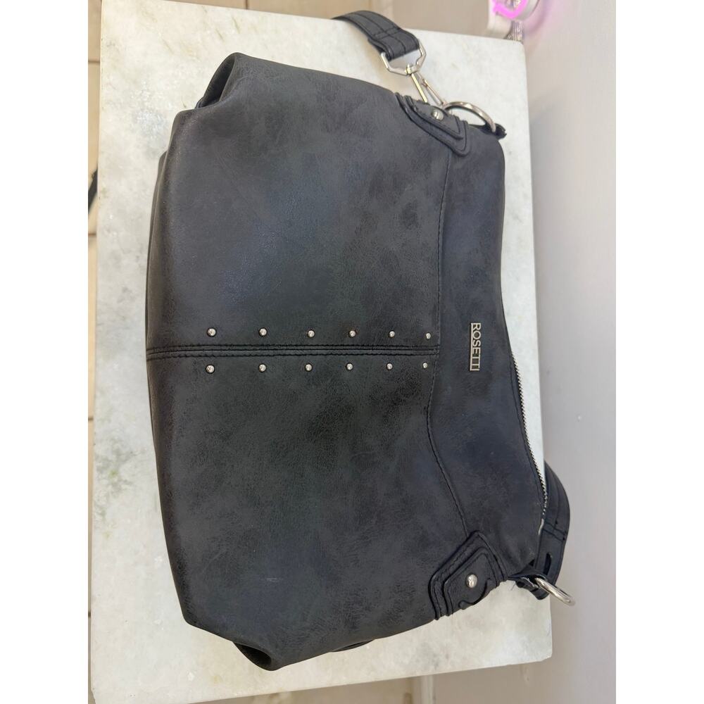 Rosetti Black/Charcoal Studded Shoulder Bag - Picture 8 of 8